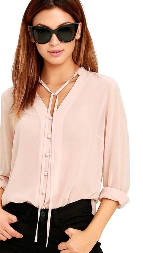 hdy haoduoyi solid color fashion women shirts single breasted v neck l