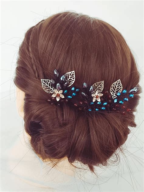 crystal hair clip set crystal hair pins bridesmaid hair etsy de