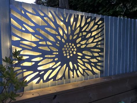 Laser Cut Decorative Metal Wall Art Panel Garden Wall Etsy Garden