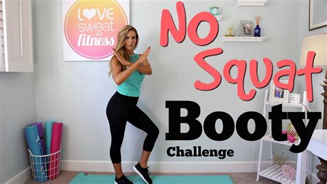 No Squat Booty Challenge Butt Workout Youtube