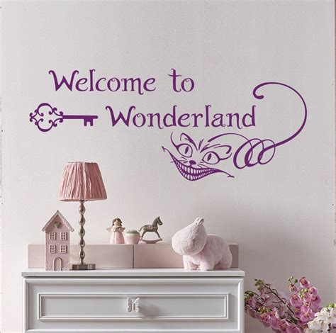 Welcome To Wonderland Wall Decal Alice In Wonderland Etsy Wall
