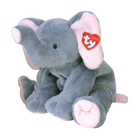 Pyoopeo Ty Pluffies 10 25cm Winks The Elephant Plush Medium Soft