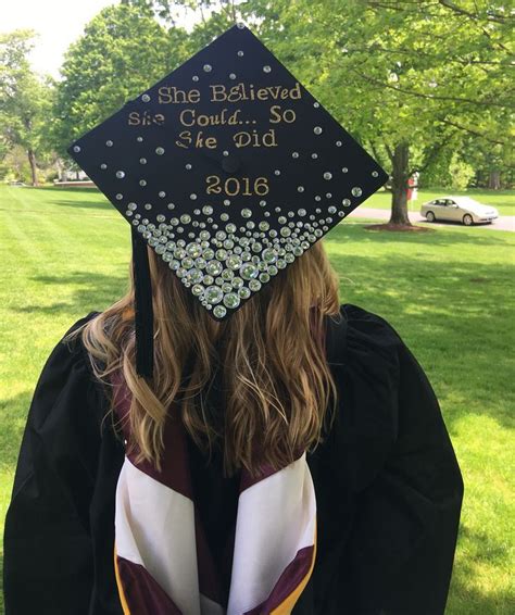 Fresh flowers decorated graduation cap. Undergrad graduation cap decoration design diy bay path university 2016 #ba… | College ...