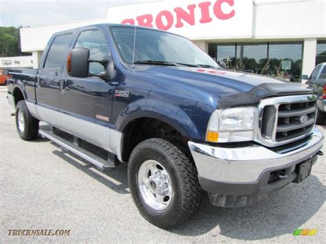 2004 Ford F250 Super Duty Lariat Crew Cab 4x4 In True Blue Metallic