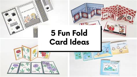 5 Fun Fold Card Ideas Youtube