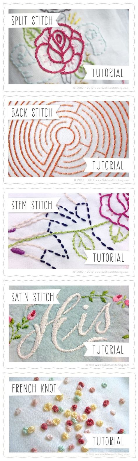 Sublime Stitching Hand Embroidery Tutorials Embroidery Patterns