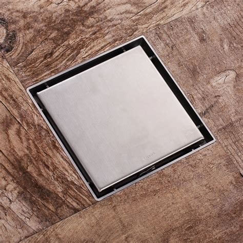 Thickened Tile Insert Square Floor Drain Waste Grates Bathroom Invisible Shower Drain X