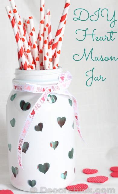 Diy Heart Mason Jar Valentine Craft Decorchick