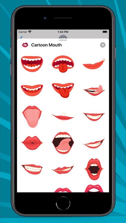 Cartoon Mouth Stickers By Renju Harilal