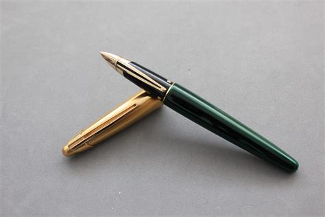 Waterman Edson Emerald Green Fountain Pen Medium Nib Vintage And Modern Pens