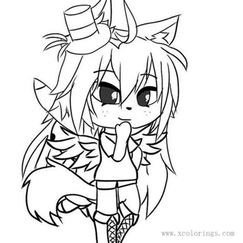 Gacha Life Wolf Girl Coloring Pages