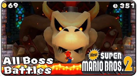 New Super Mario Bros 2 All Bosses Youtube