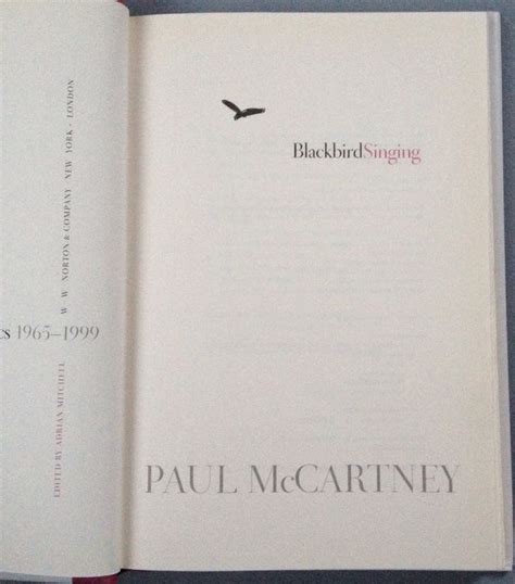 The Beatles Blackbird Singing By Paul Mccartney Poems
