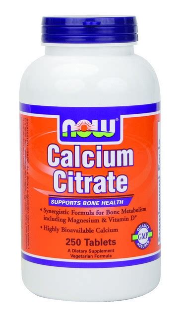 Now Foods Calcium Citrate Wmin 250 Tab