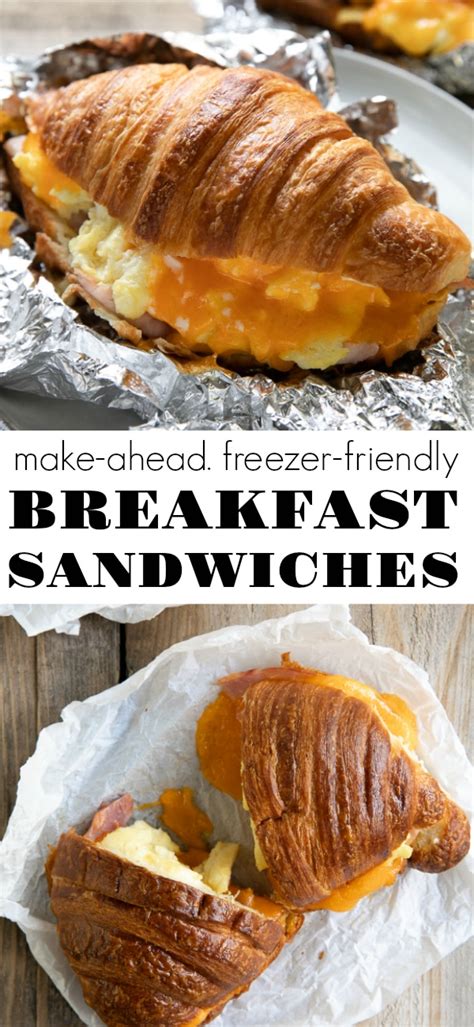 Freezer Friendly Croissant Breakfast Sandwich Recipe The Forked Spoon