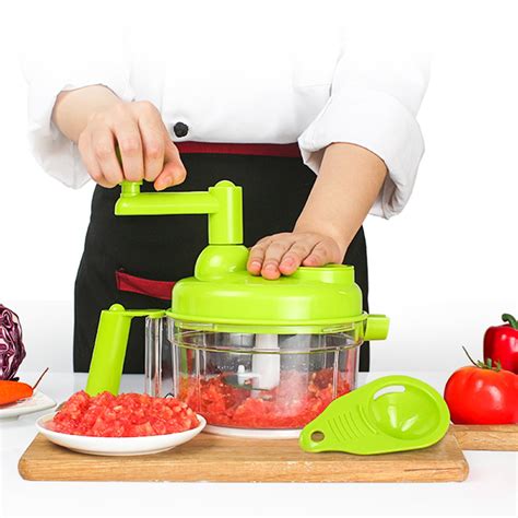 Hand Crank Food Processor Vegetable Dicer Mincer Manual