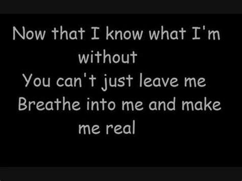 Evanescence Bring Me To Life Lyrics YouTube