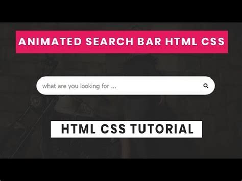 Animated Search Bar with html and css ( Source Code ...