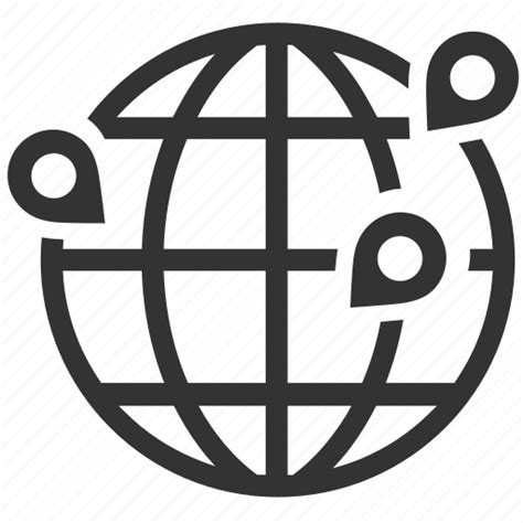Business Global International Locations Map Office Positions Icon