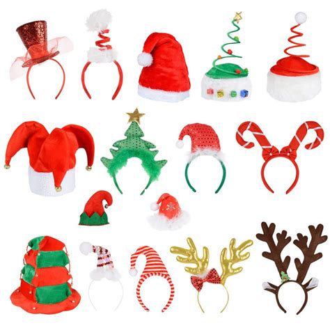 Festive Christmas Hats And Headbands Assorted Designs Christmas Diy