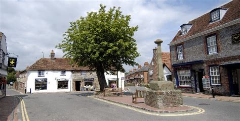 The Centre Of Alfriston Village In East Sussex With The Market Cross