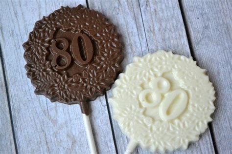 Looking for delightful and dapper 80th birthday presents? 80th Birthday Chocolate Lollipops 80th Birthday Party ...