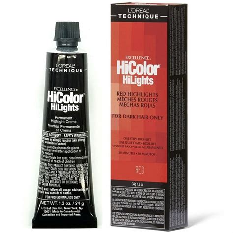 L Oreal Excellence HiColor HiLights For Dark Hair Only Red Highlights 1