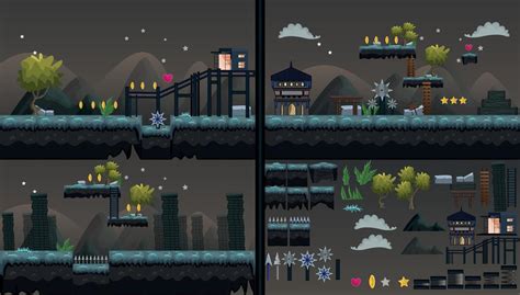 2d Platform Game Game Backgrounds 9675974 Vector Art At Vecteezy