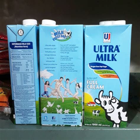 Jual Susu Uht Ultramilk Fullcream Ultra Milk Full Cream 1 Liter 1000ml 1000 Ml Shopee Indonesia