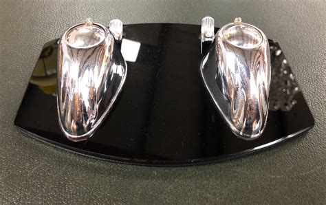 Art Deco Black Glass And Chrome Dual Ink Well Moonee Ponds Antiques