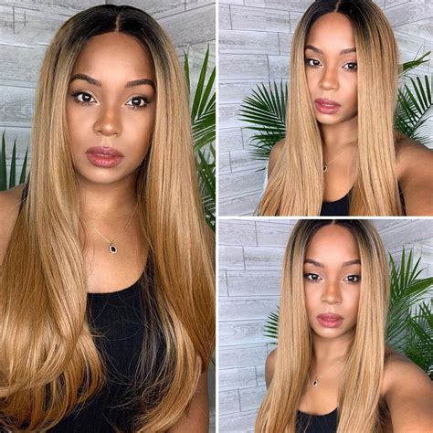 1B 27 Ombre Body Wave Lace Front Human Hair Wigs 136 Pre Plucked Lace