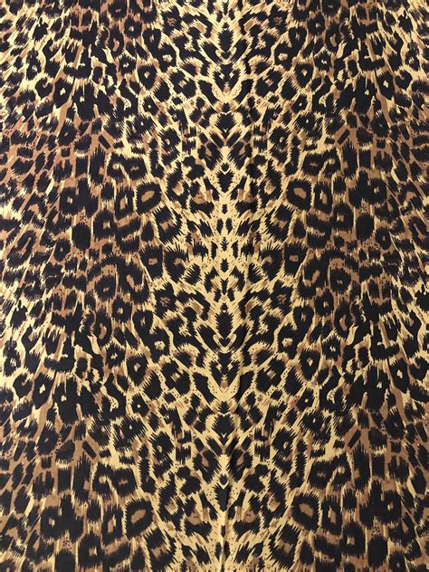 Leopard Print Fat Quarter, Cotton Fabric, Brown Leopard Cotton Print 