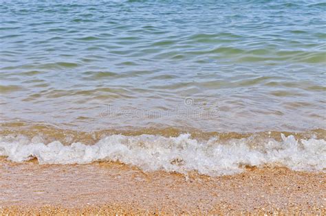 Soft Wave Of The Sea On The Sandy Beach Stock Image Image Of Smooth
