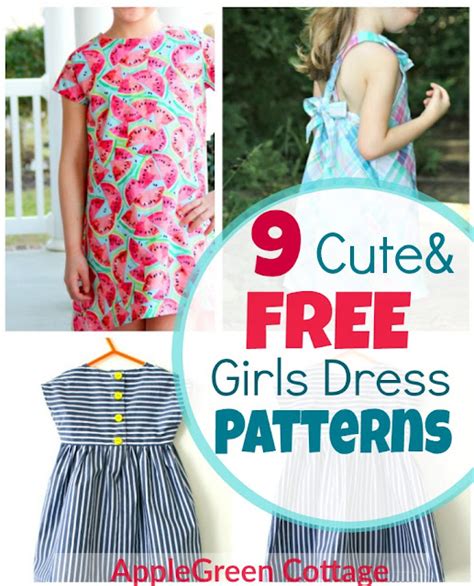 Dress Patterns For Girls 9 Adorable Free Patterns Applegreen Cottage