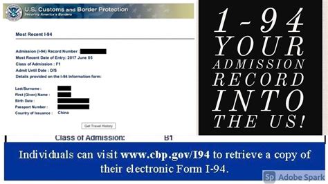 I 94 Admission Number Retrieval