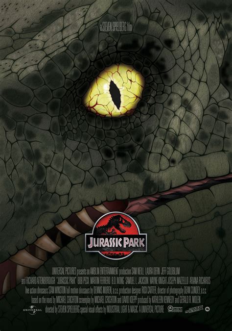 Jurassic Park 1993 Poster By Dani Blázquez