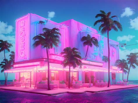 Vaporwave Summer Cafe In Miami Rvaporwaveaesthetics