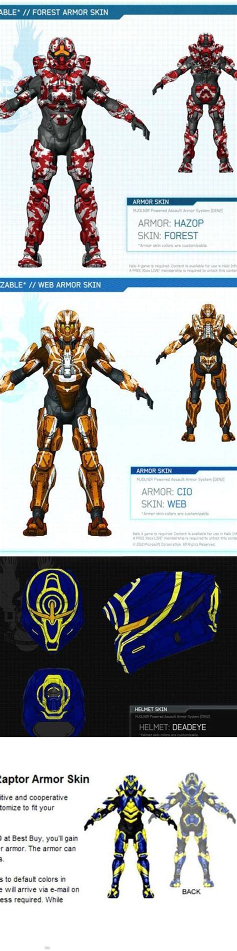 Halo 4 News Now Armor Skins Bestbuy Skin Raptor Armor Unknown