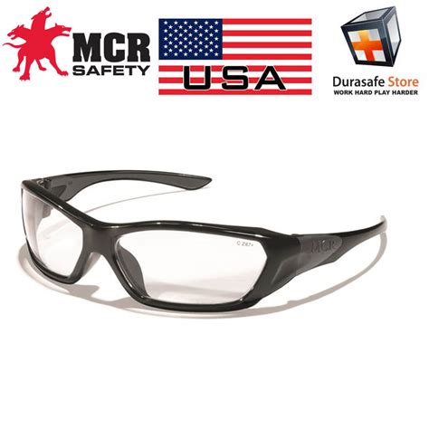 mcr forceflex safety glasses clear lens durasafe shop