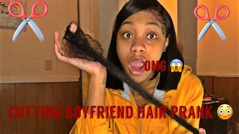 Cutting My Boyfriends Hair Prank ️ He Cuts My Wigs 😡 Youtube