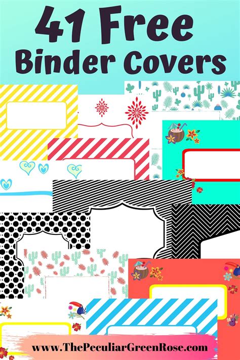 41 Free Printable Binder Covers - The Peculiar Green Rose