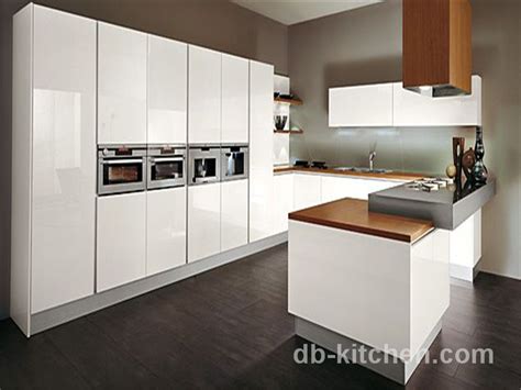 High gloss kitchen cabinets painting modern for modular unit. High gloss lacquer white customize kitchen cabinet modern ...