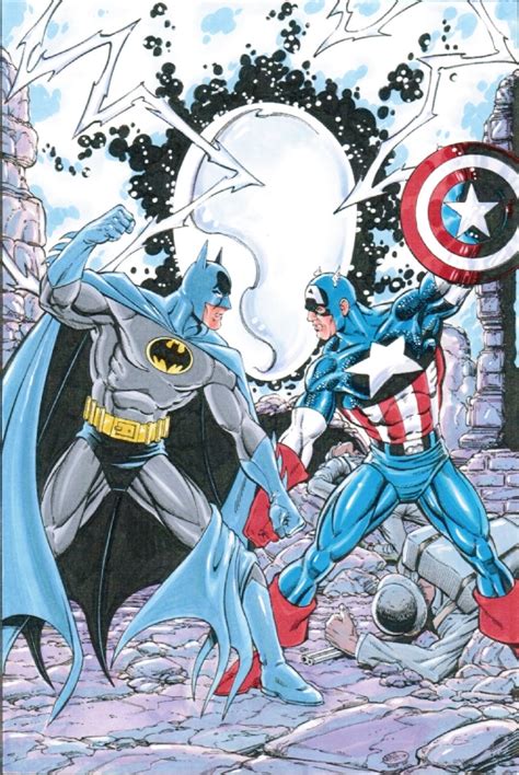 Batman Vs Captain America In Mitch Ballards Full Color Comic Art