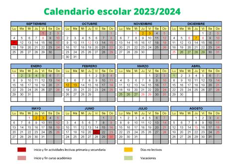 Calendario Escolar 2023 2024 Noticia