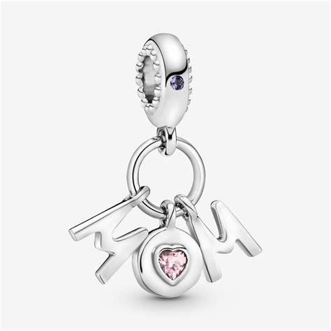 Tell your story in new ways. Perfect Mom Dangle Charm with Pink & Lilac Crystals ...