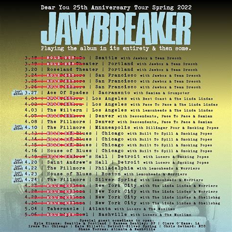 Jawbreaker Add More ‘dear You Shows With Dillinger Four Lemonheads Lucero And More
