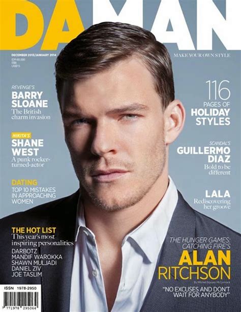 Hunger Games Hunk Alan Ritchson For Da Man Magazine Lifestyle Images