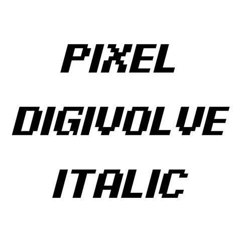 Pixel Digivolve Italic Creazilla