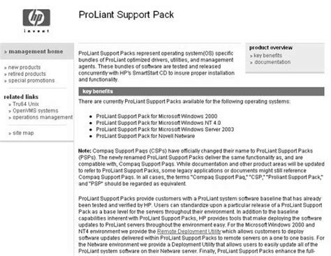 153 Using Proliant Support Packs Hp Proliant Servers Ais Official