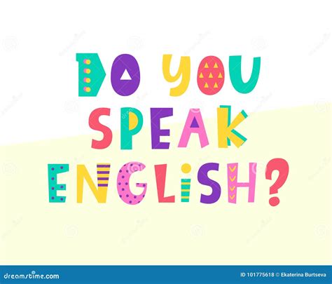 Do You Speak English Banner Stock Vector Illustration Of Color